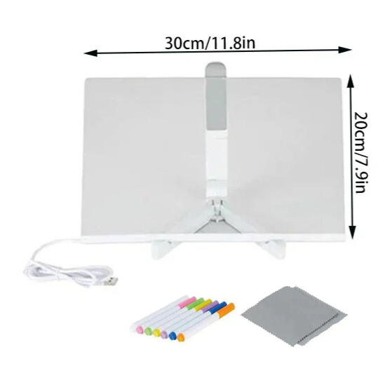 LED skrivtavla Storlek_30x20cm