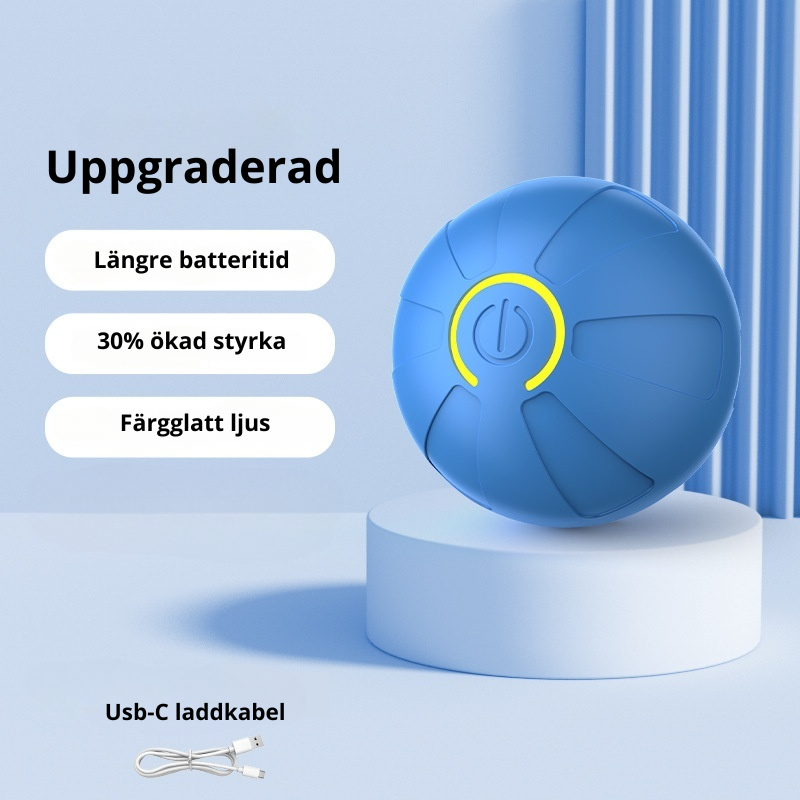 Automatisk interaktiv hoppande boll blå