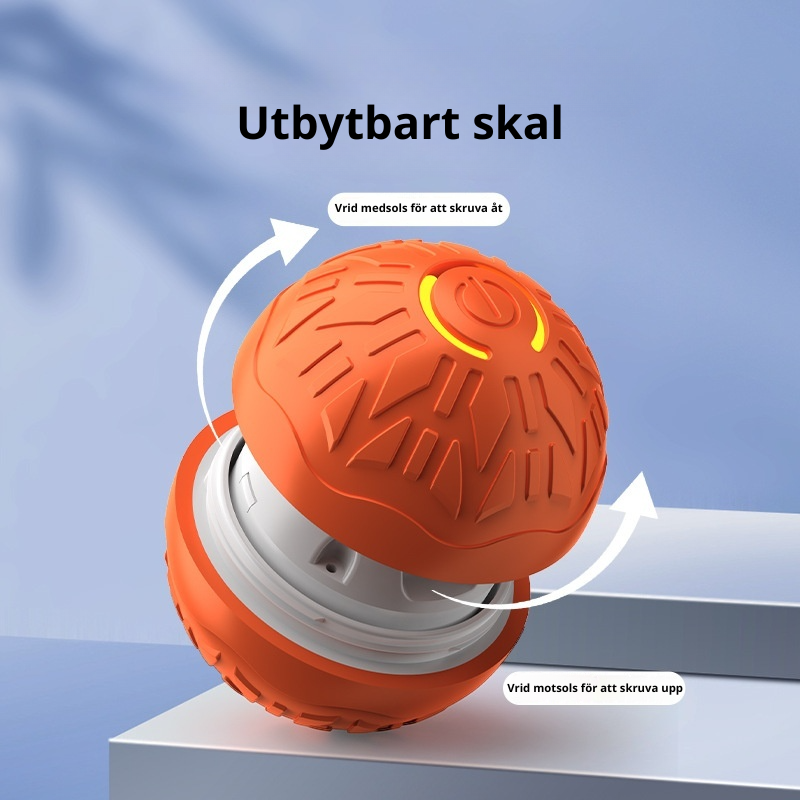 Automatisk interaktiv hoppande boll - med utbytbart skal